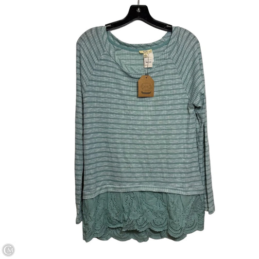 Top Long Sleeve By Kori America In Aqua, Size: S