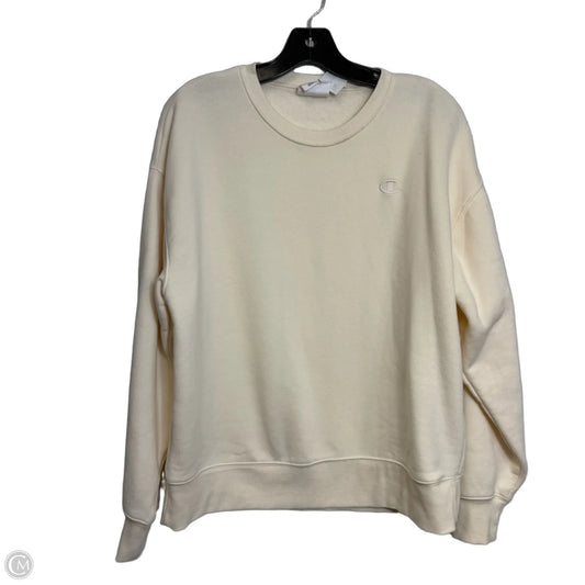 Sweatshirt Crewneck By Champion In Ivory, Size: M