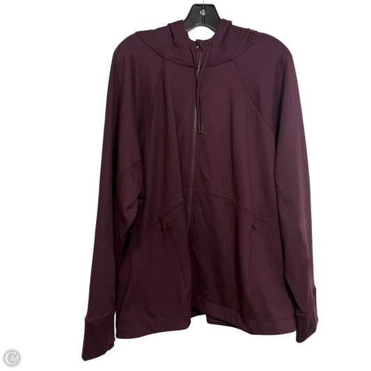 Athletic Jacket By Athleta In Maroon, Size: 3x