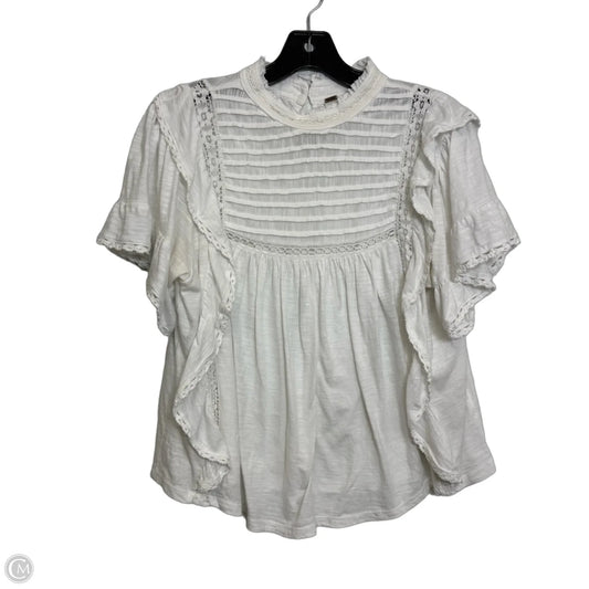 Top Short Sleeve By Free People In White, Size: S