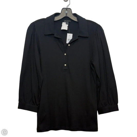 Top Long Sleeve By Ann Taylor In Black, Size: S