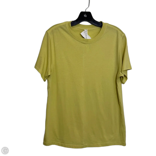 Athletic Top Short Sleeve By Lululemon In Chartreuse, Size: 2