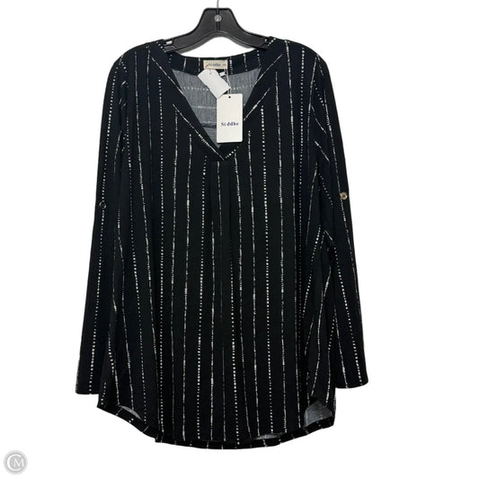 Top Long Sleeve By Cme In Black, Size: 2x