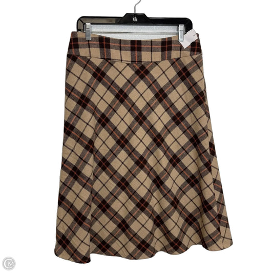 Skirt Midi By Zac And Rachel In Plaid Pattern, Size: 8