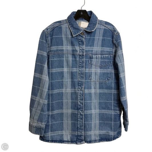 Jacket Denim By Hudson In Blue Denim, Size: S
