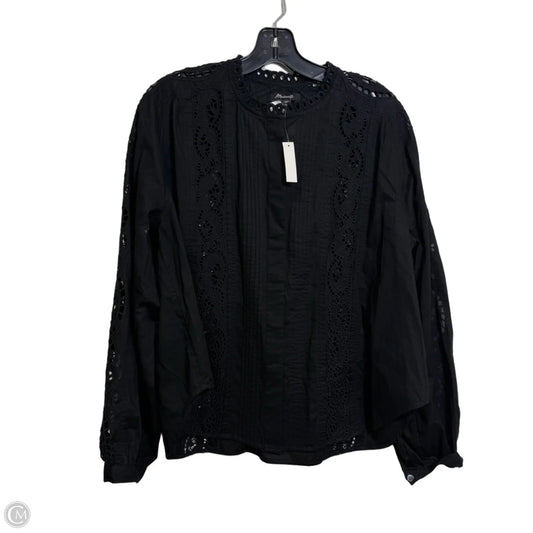 Top Long Sleeve By Madewell In Black, Size: L