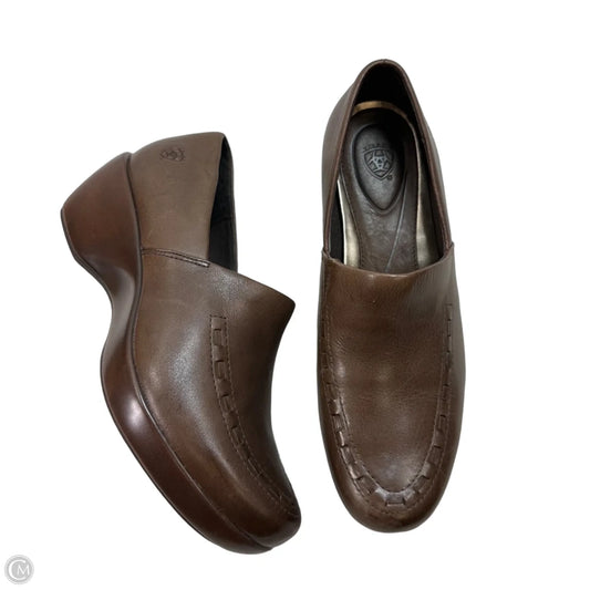 Shoes Heels Wedge By Ariat In Brown, Size: 7.5