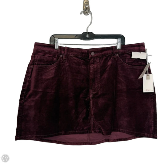 Skirt Mini & Short By Good American In Maroon, Size: 16