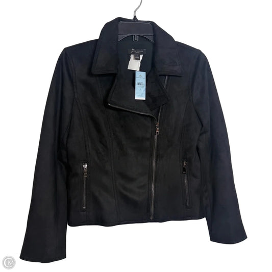 Jacket Moto By Ann Taylor In Black, Size: Sp