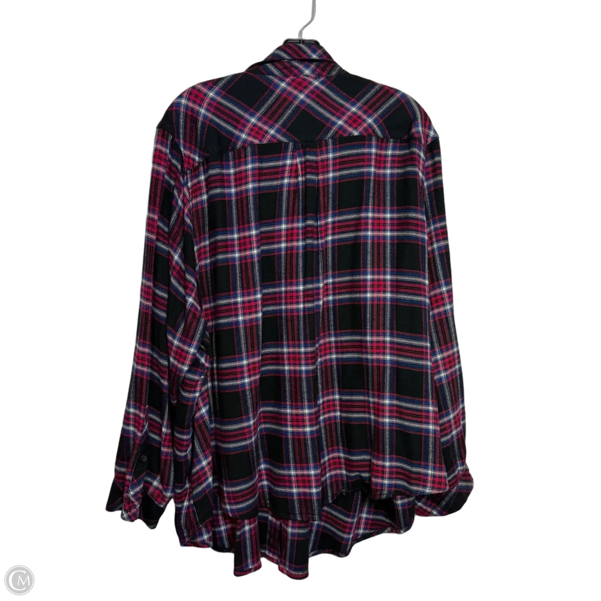 Top Long Sleeve By Torrid In Plaid Pattern, Size: 4x