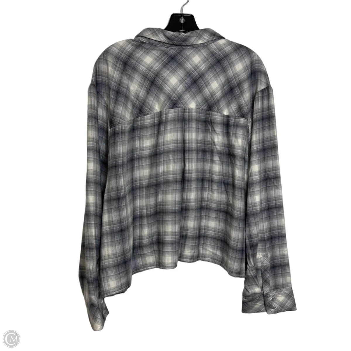 Top Long Sleeve By Torrid In Plaid Pattern, Size: 4x