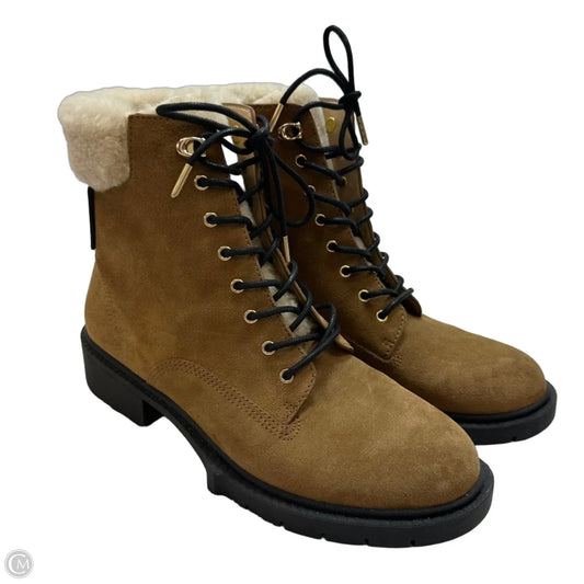 Boots Ankle Flats By Coach In Tan, Size: 9