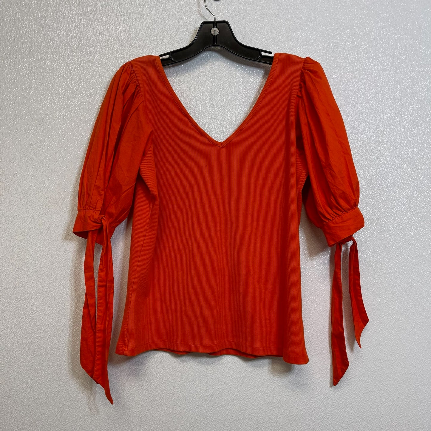 Top Short Sleeve By Maeve In Orange, Size: M