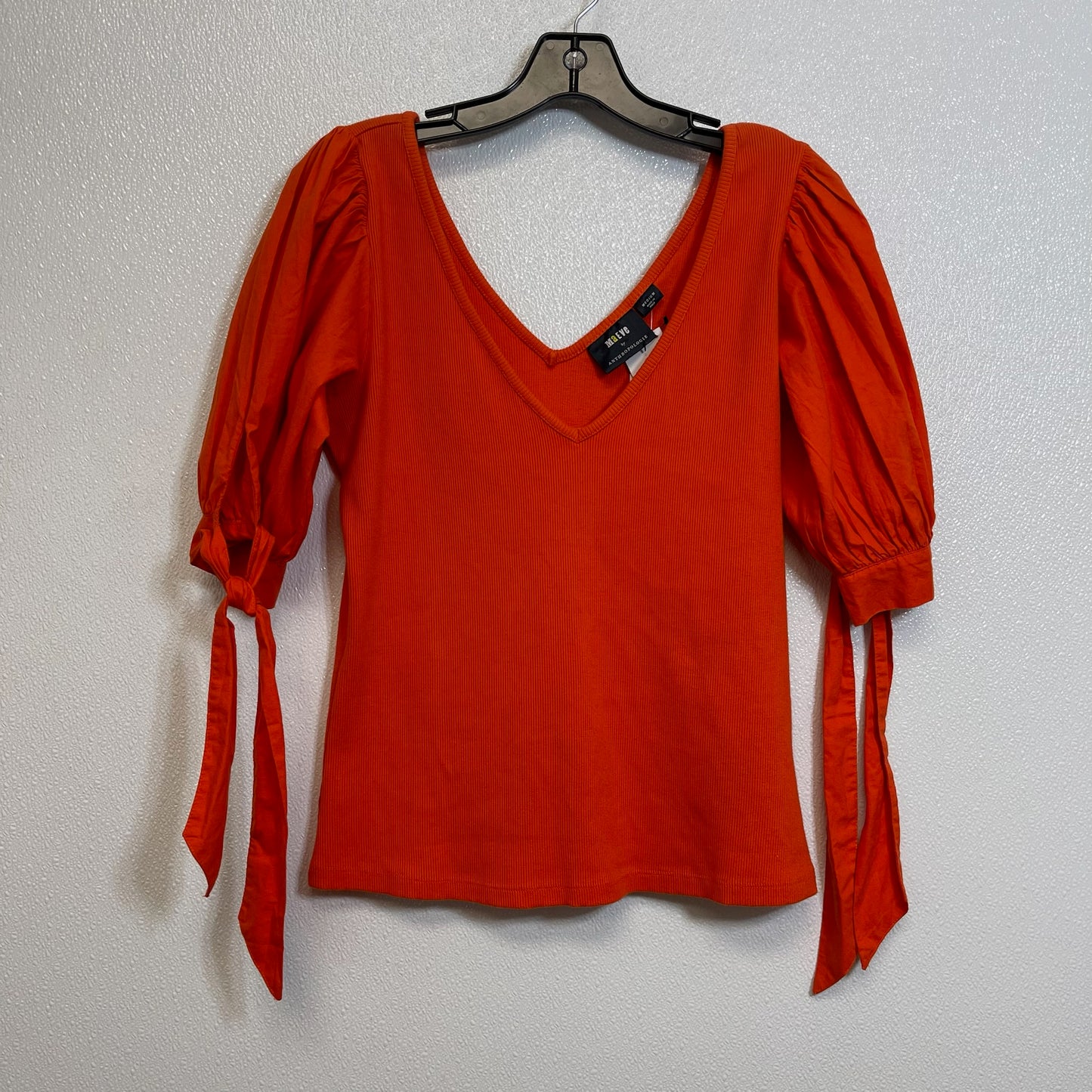 Top Short Sleeve By Maeve In Orange, Size: M