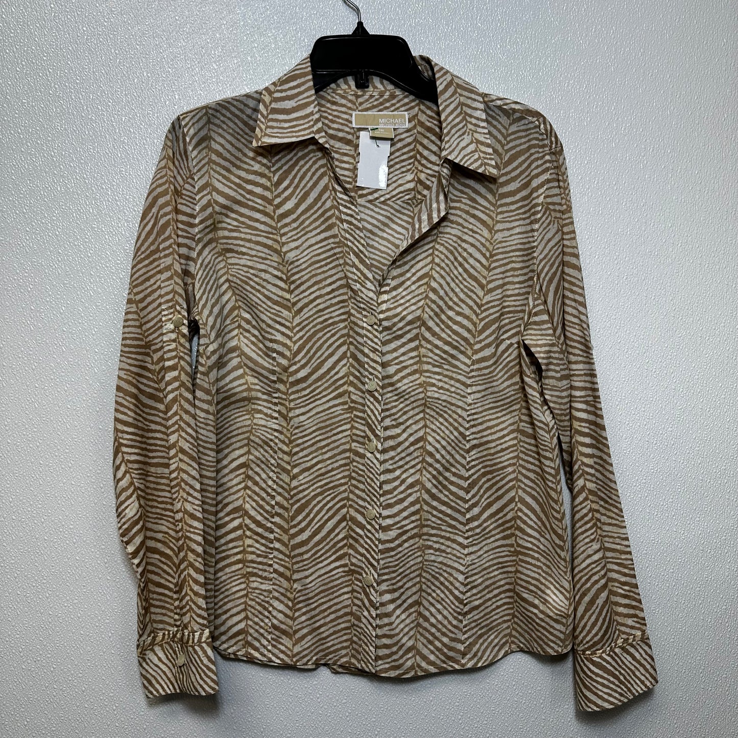 Print Top Long Sleeve Michael Kors O, Size 12