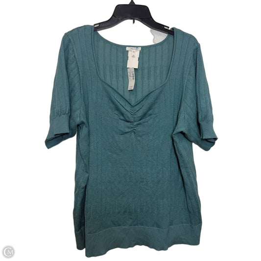 Top Short Sleeve By Maurices In Blue, Size: 2x