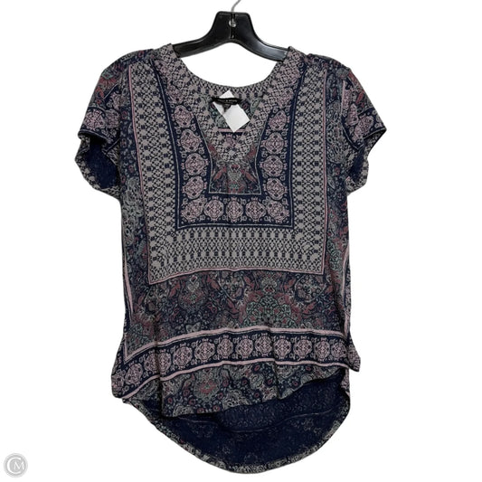 Top Short Sleeve By Lucky Brand In Multi-colored, Size: M