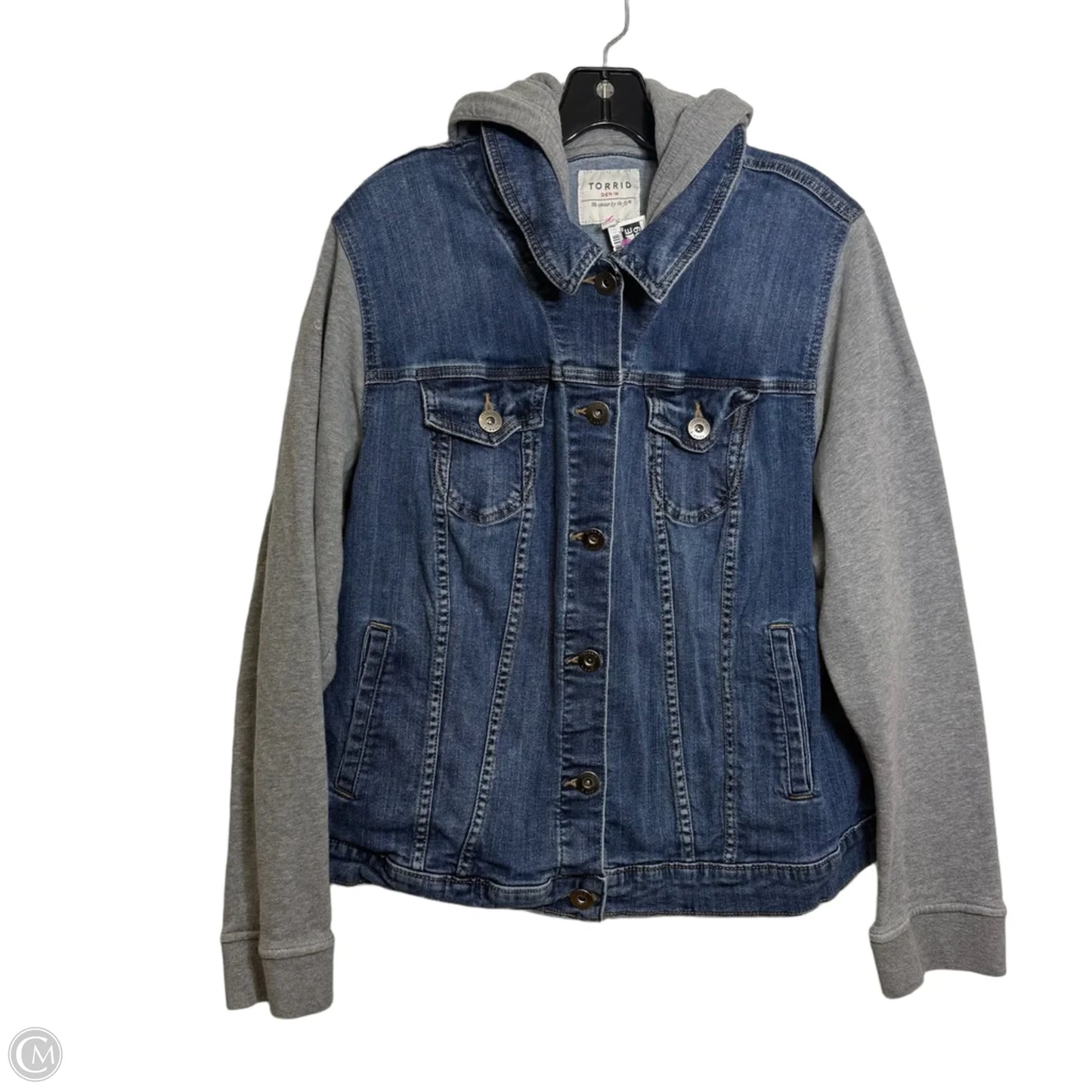 Jacket Denim By Torrid In Blue, Size: 3x