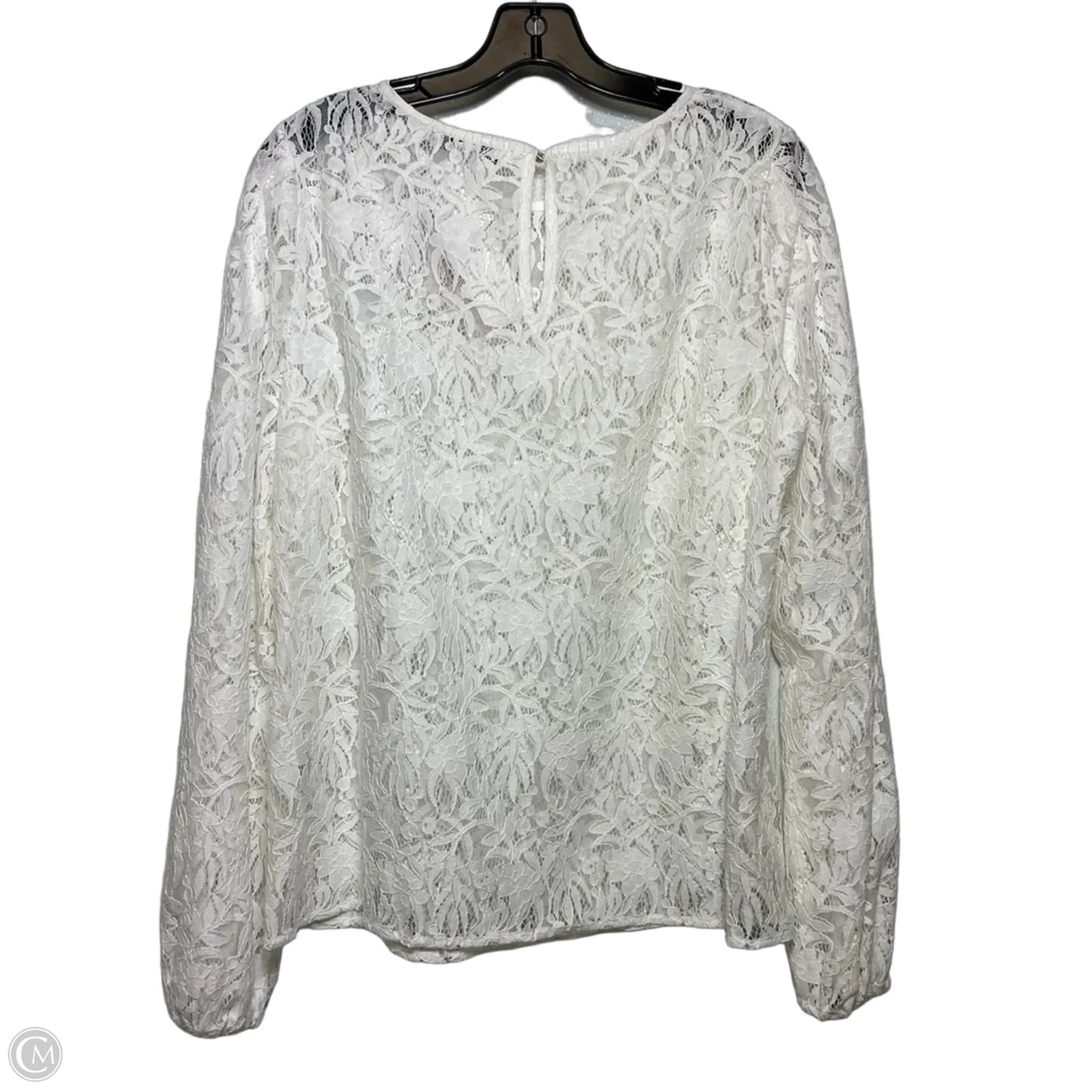 Top Long Sleeve By White House Black Market In White, Size: 12