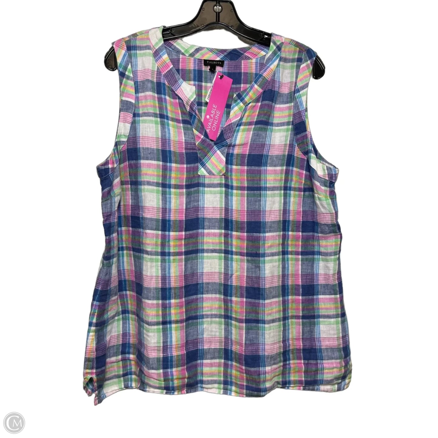 Top Sleeveless Basic By Talbots In Blue, Size: L
