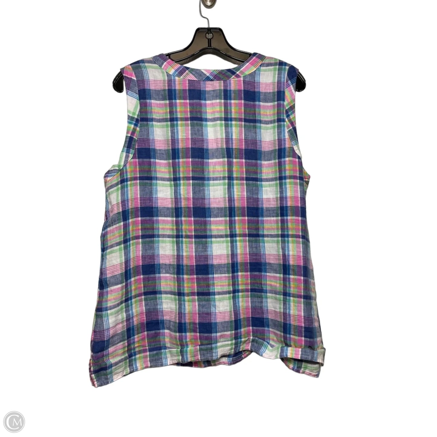 Top Sleeveless Basic By Talbots In Blue, Size: L