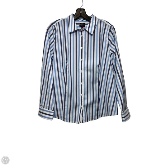 Top Long Sleeve By Talbots In Blue, Size: L