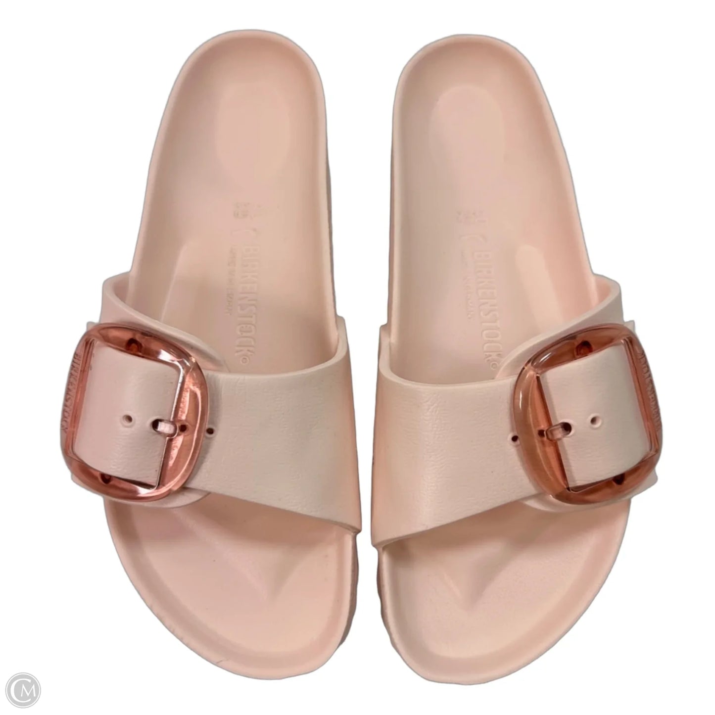 Big buckle Sandals Flats By Birkenstock In Pink, Size: 9