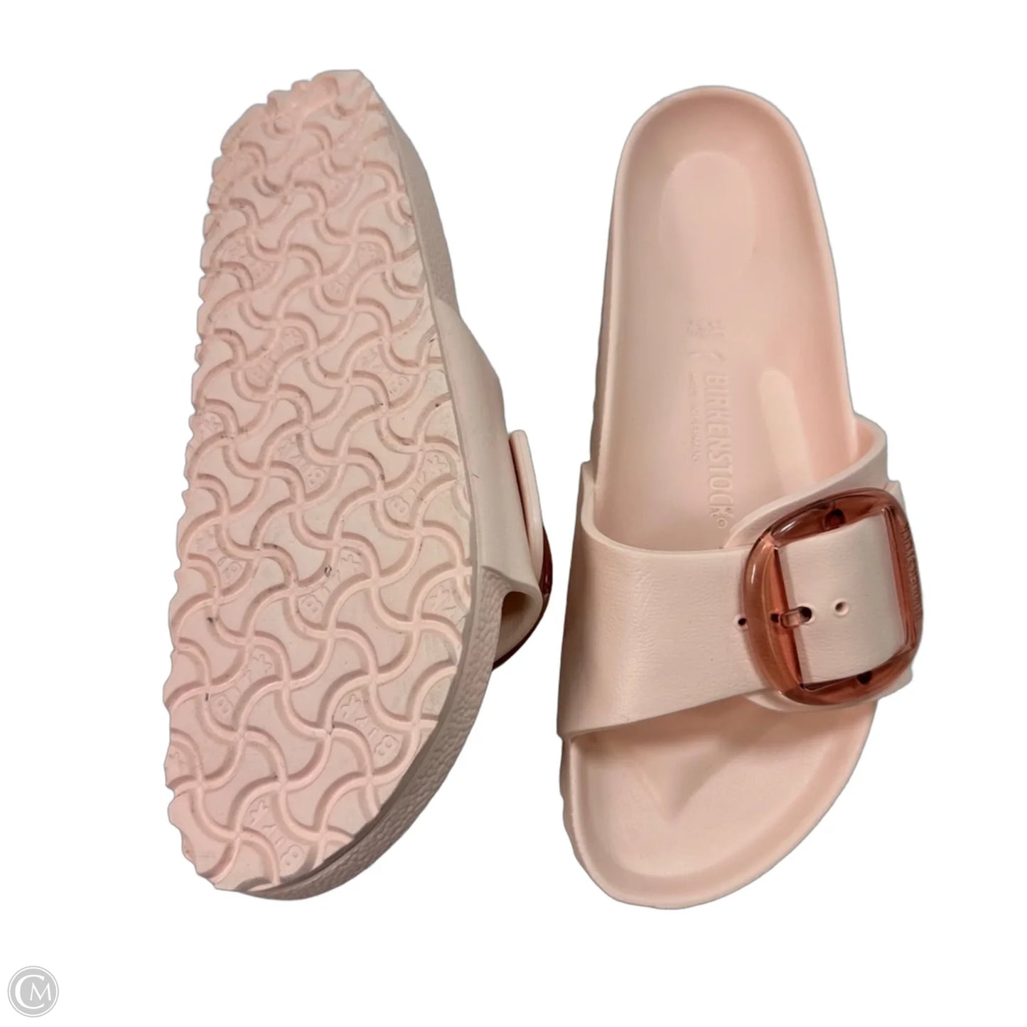 Big buckle Sandals Flats By Birkenstock In Pink, Size: 9