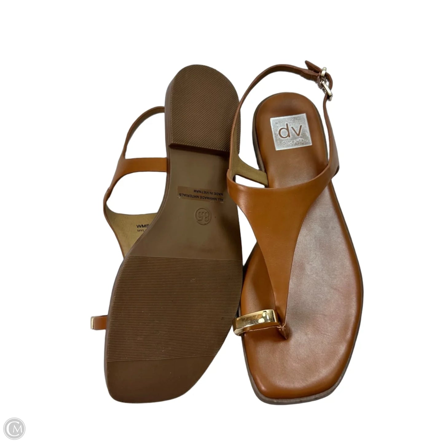 Sandals Flats By Dv In Brown, Size: 8.5