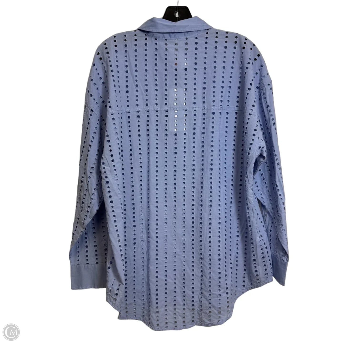 Top Long Sleeve By Calia In Blue, Size: L