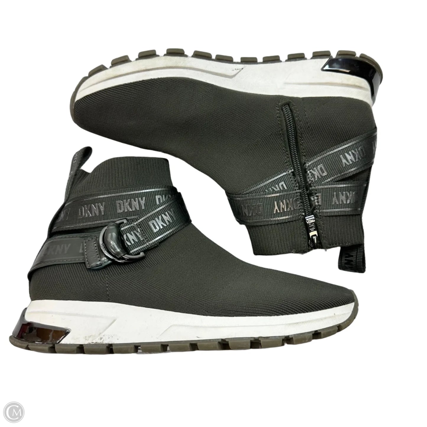 Boots Ankle Flats By Dkny In Green, Size: 10