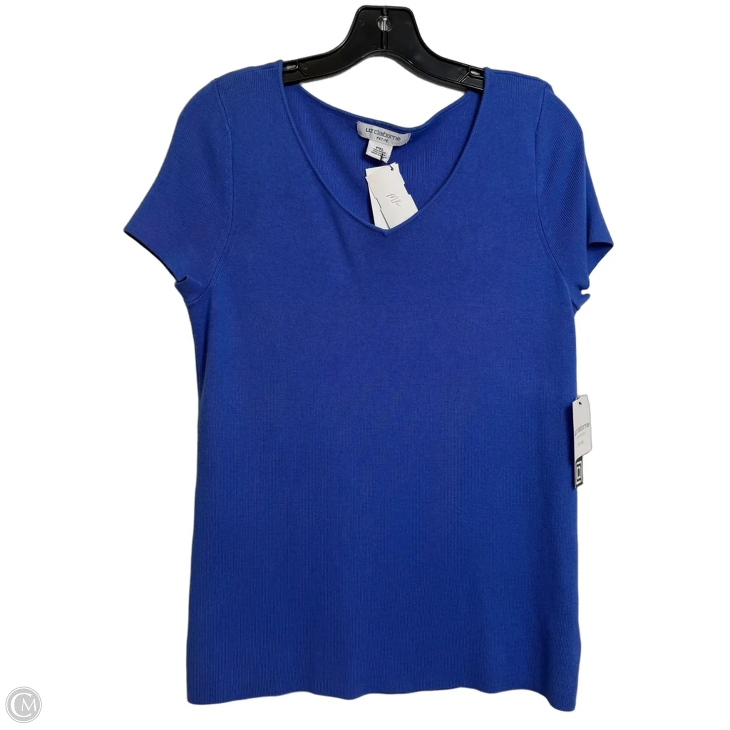Sweater Short Sleeve By Liz Claiborne In Blue, Size: Xlp