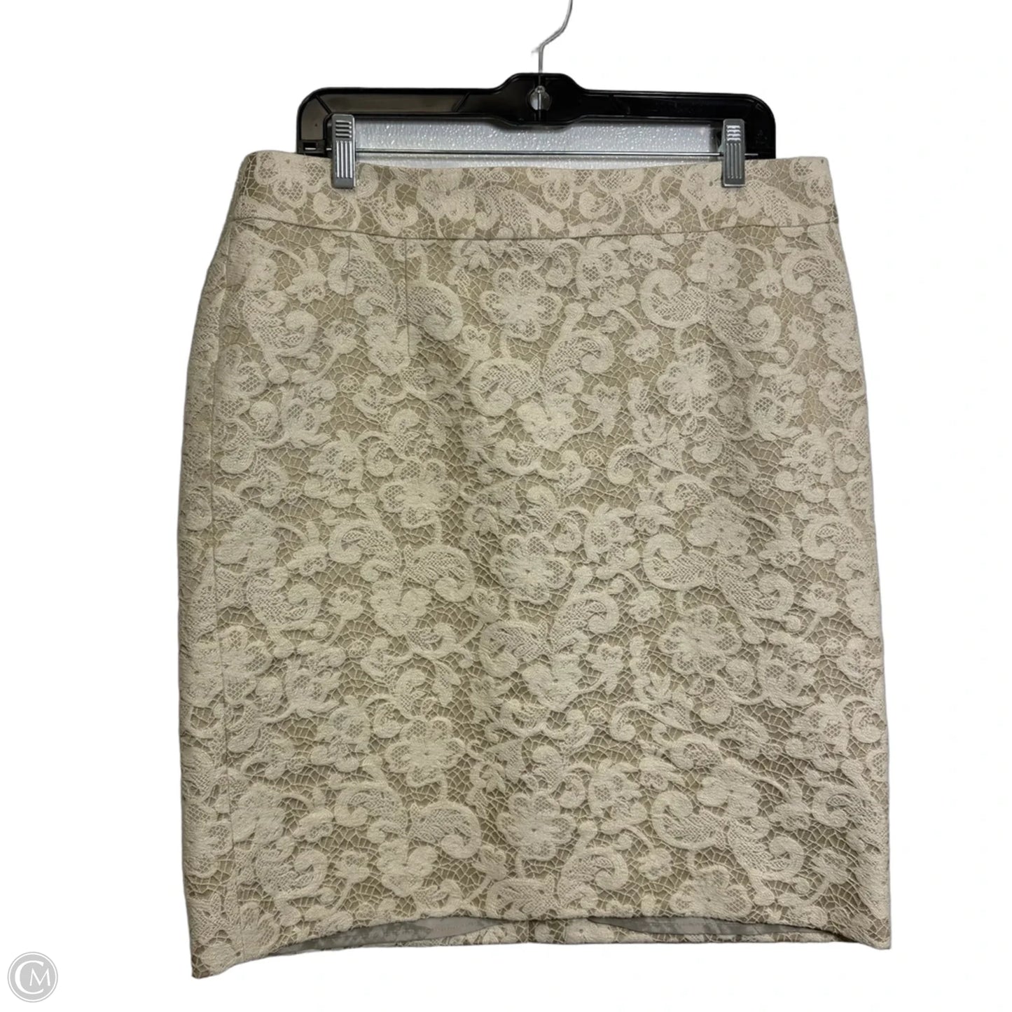 Skirt Midi By Banana Republic In Cream, Size: 14