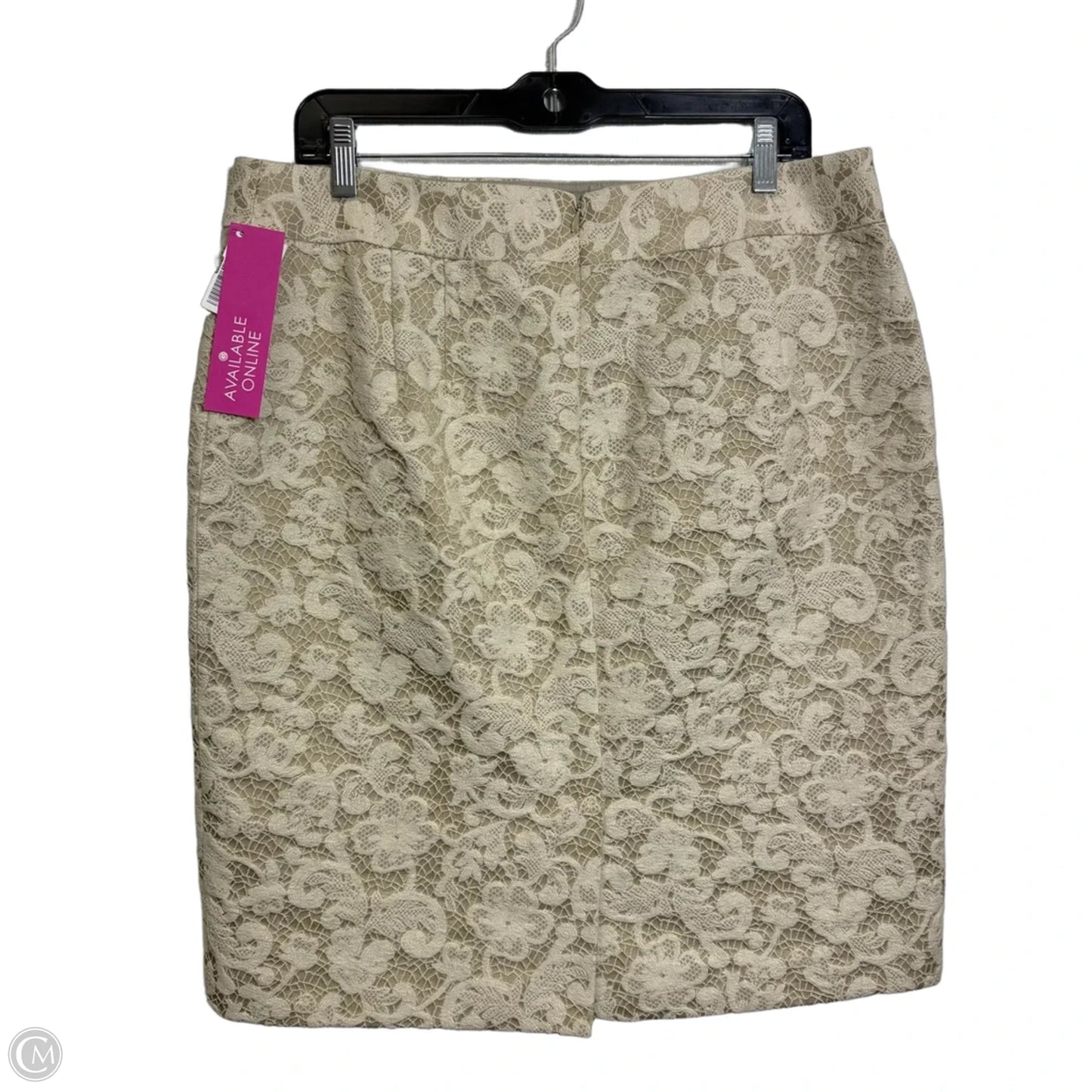 Skirt Midi By Banana Republic In Cream, Size: 14