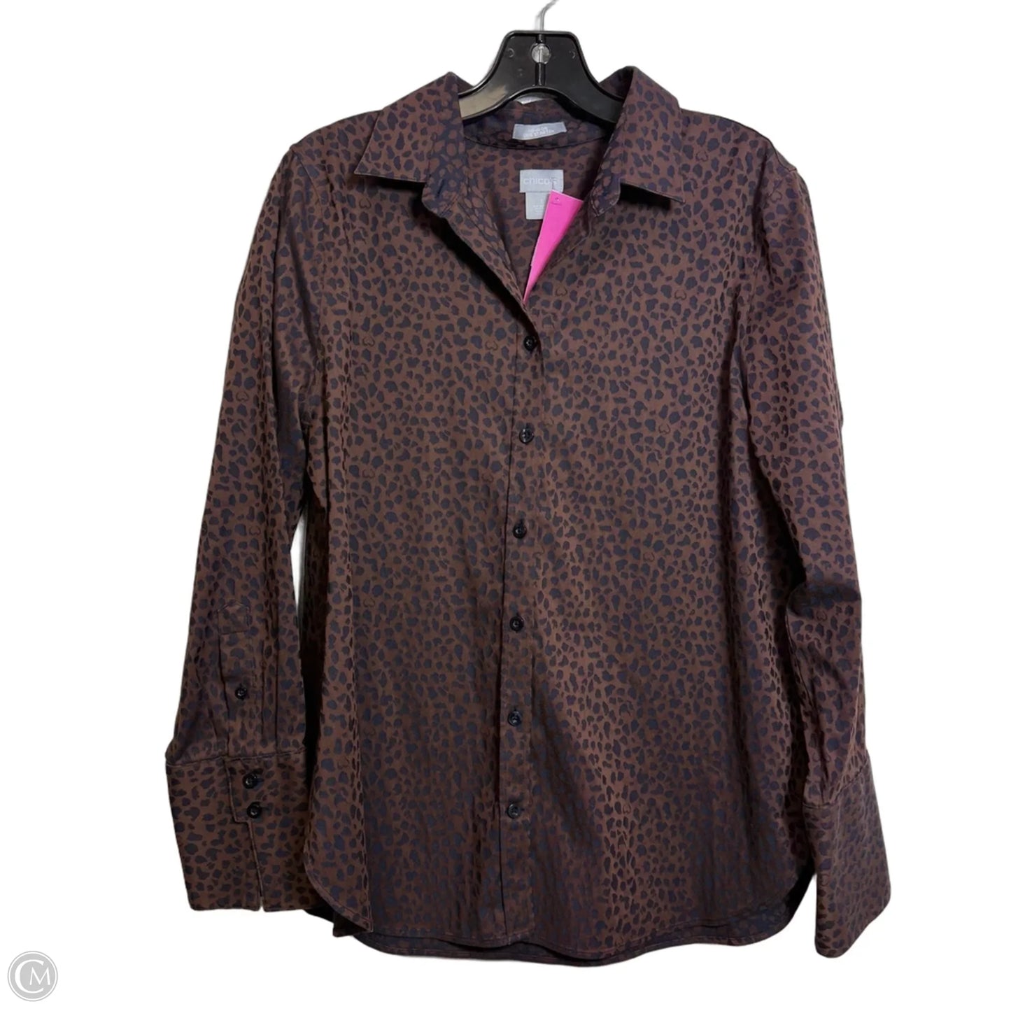 Top Long Sleeve By Chicos In Animal Print, Size: S