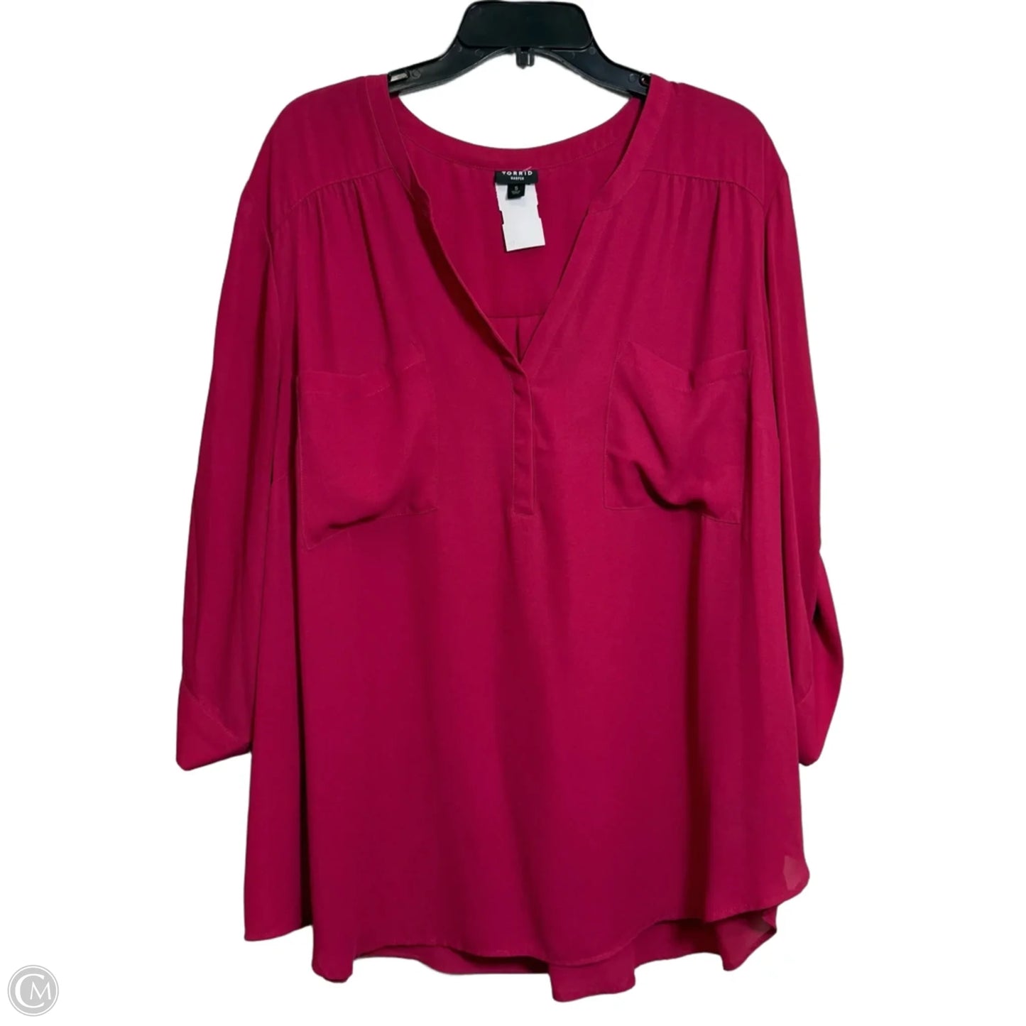 Top 3/4 Sleeve By Torrid In Pink, Size: 5
