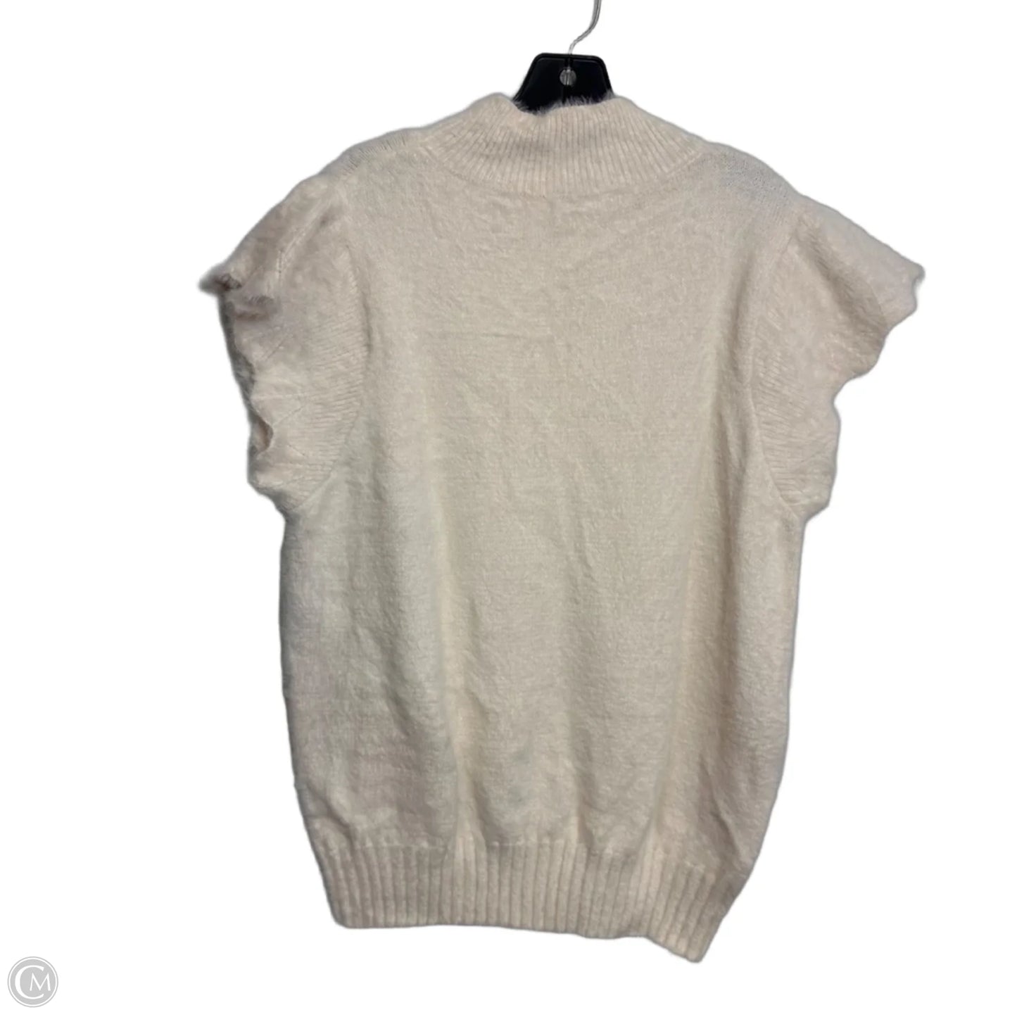 Sweater Short Sleeve By Oddi In White, Size: 1x