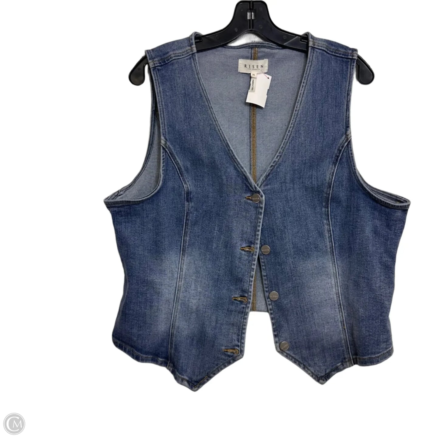 Vest Other By Risen In Blue Denim, Size: 2x