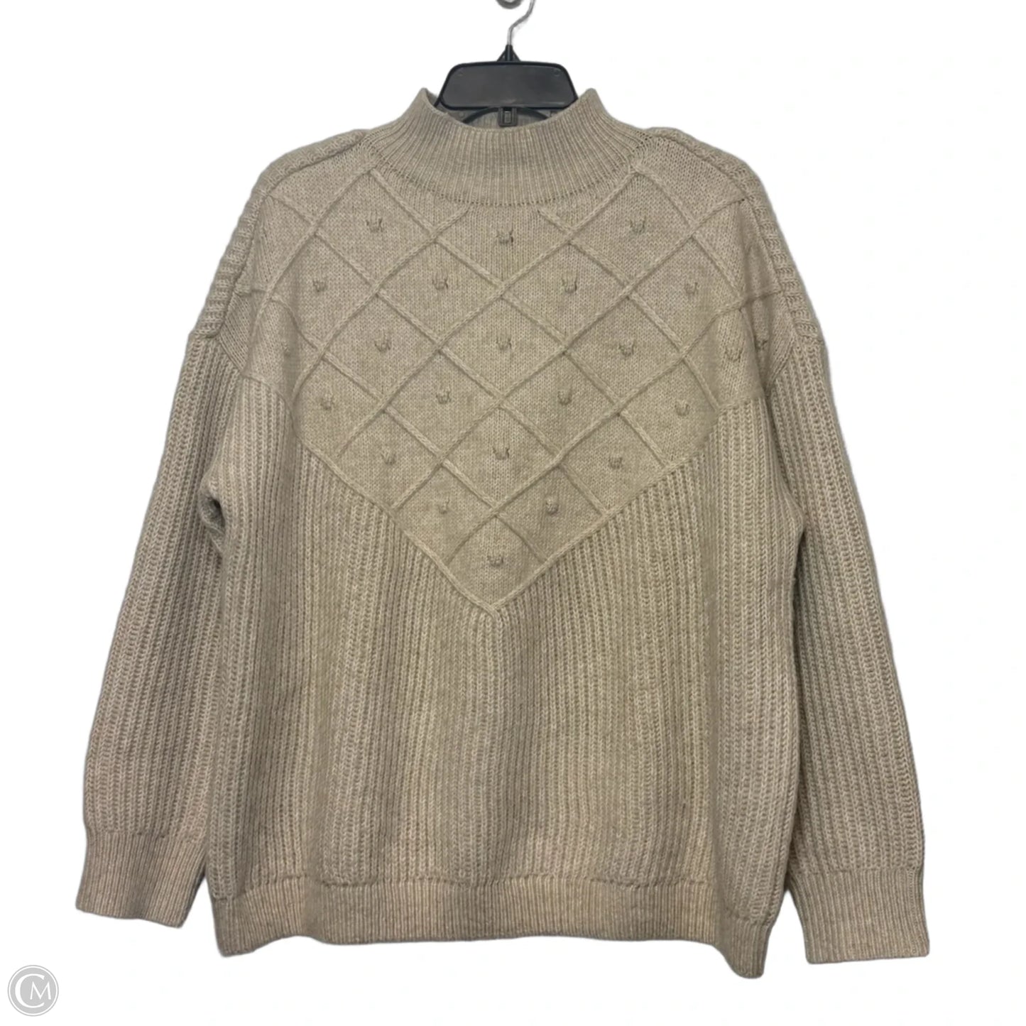 Sweater By Calvin Klein In Beige, Size: L