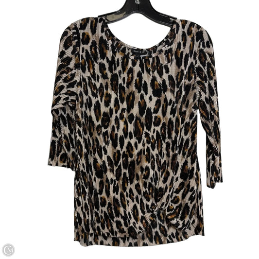 Top 3/4 Sleeve By Sami & Jo In Animal Print, Size: L