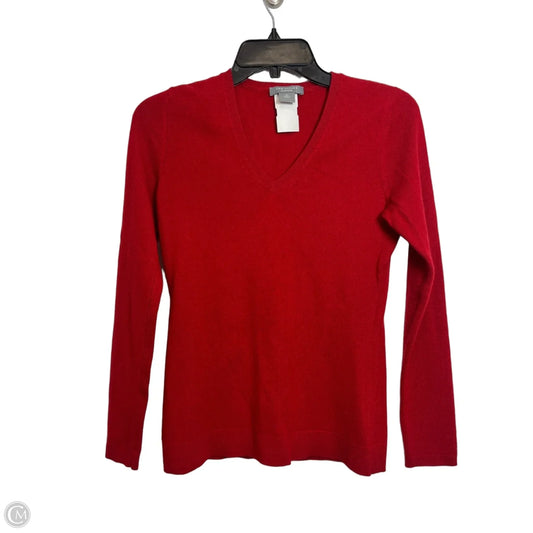 Sweater Cashmere By Ann Taylor In Red, Size: Xs