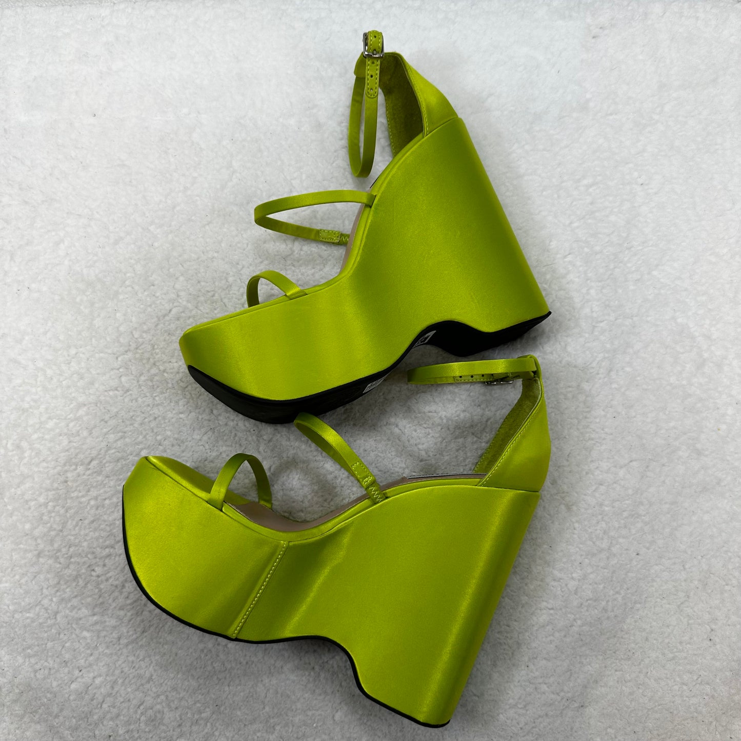 Green Shoes Heels Block Steve Madden, Size 8