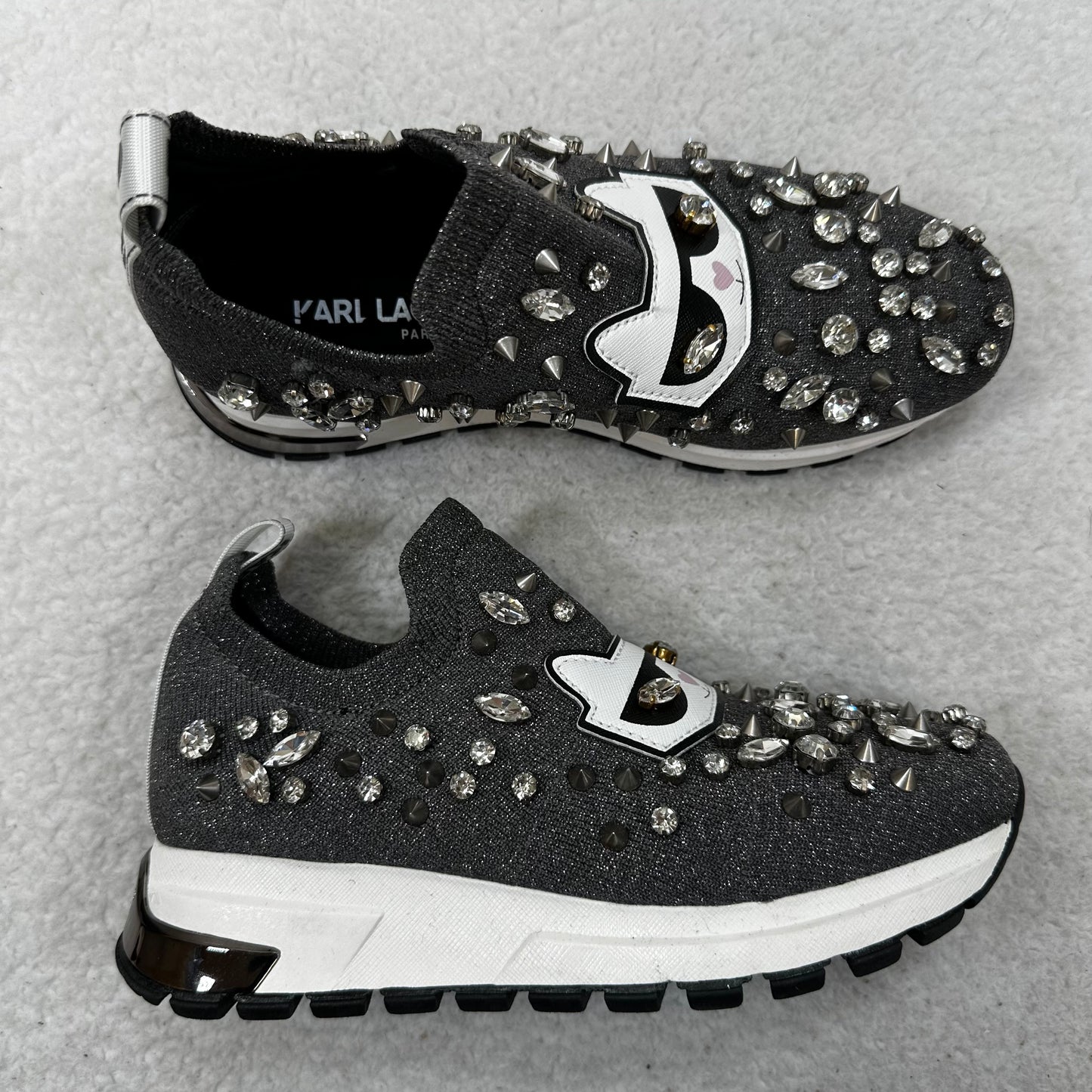 Shoes Sneakers By Karl Lagerfeld In Sparkles, Size: 5.5