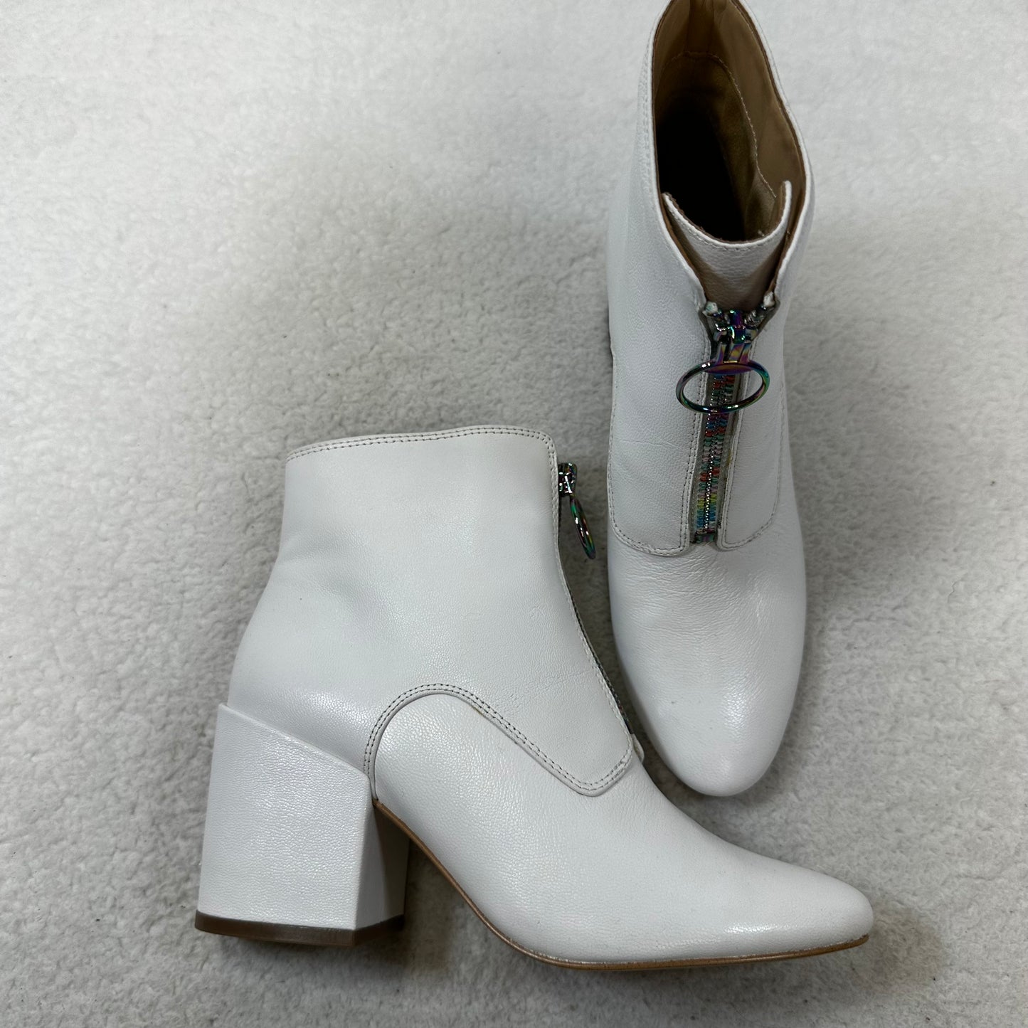 White Boots Ankle Heels KATY PERRY, Size 6