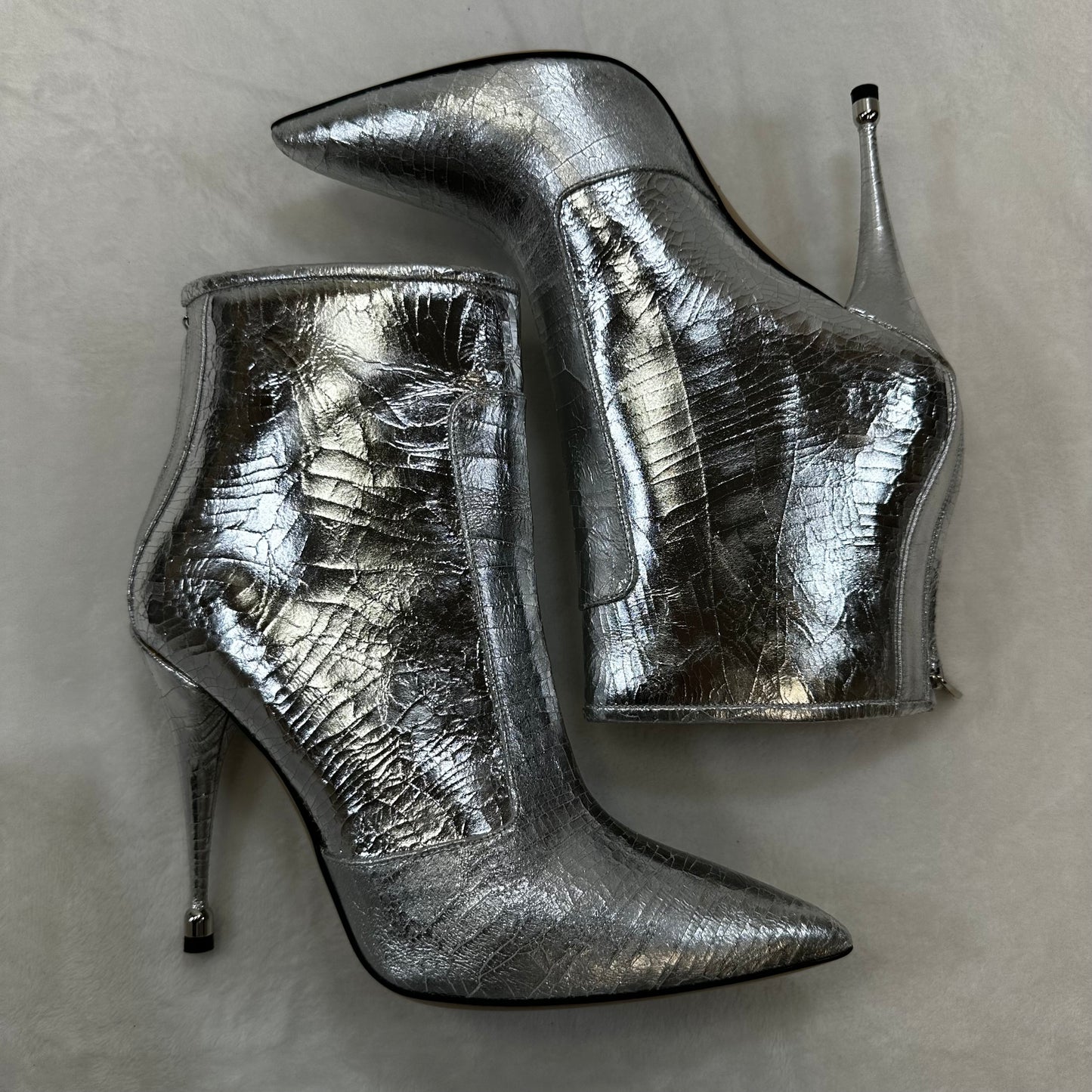 Boots Ankle Heels By PAUL ANDREW In Silver size 40