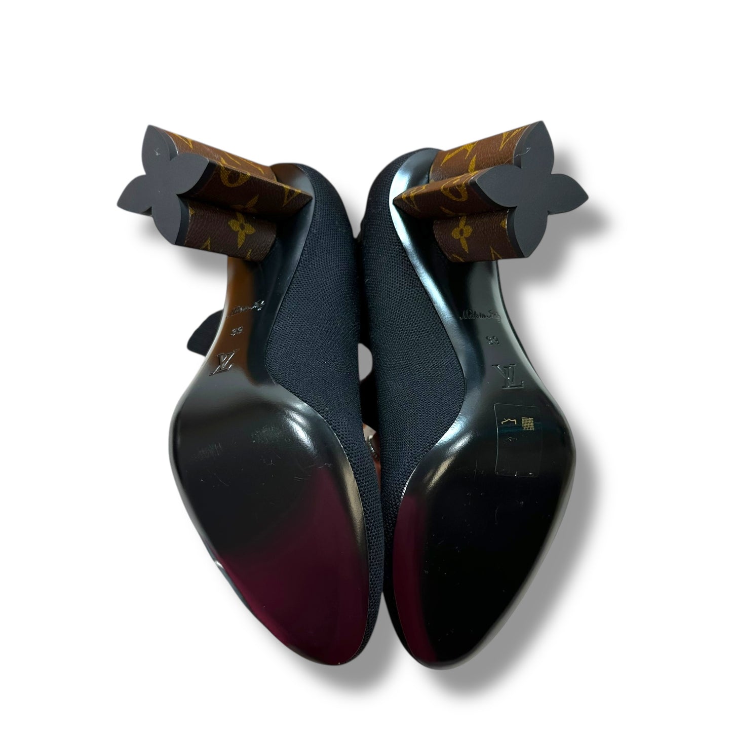 Silhouette Ankle Boots Luxury Designer By Louis Vuitton In Black, Size: 39/8