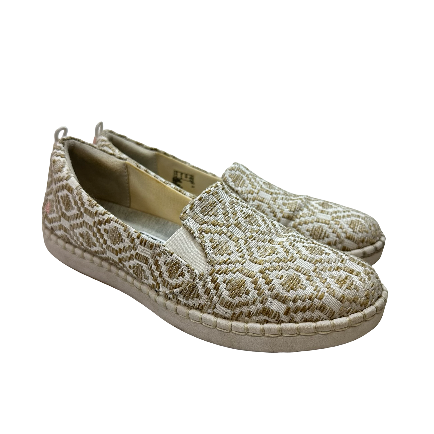Shoes Sneakers By Clarks In Tan & White, Size: 8