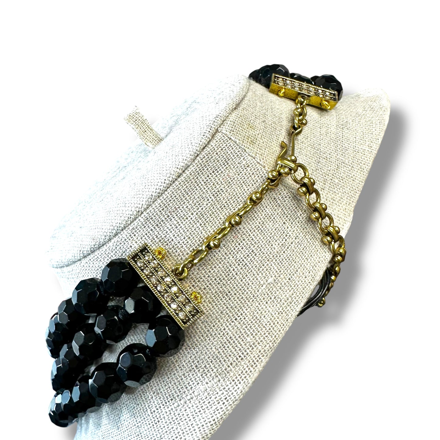 Beaded Rhinestone Tiger Tigress Statement Necklace Choker & Collar By HEIDI DAUS