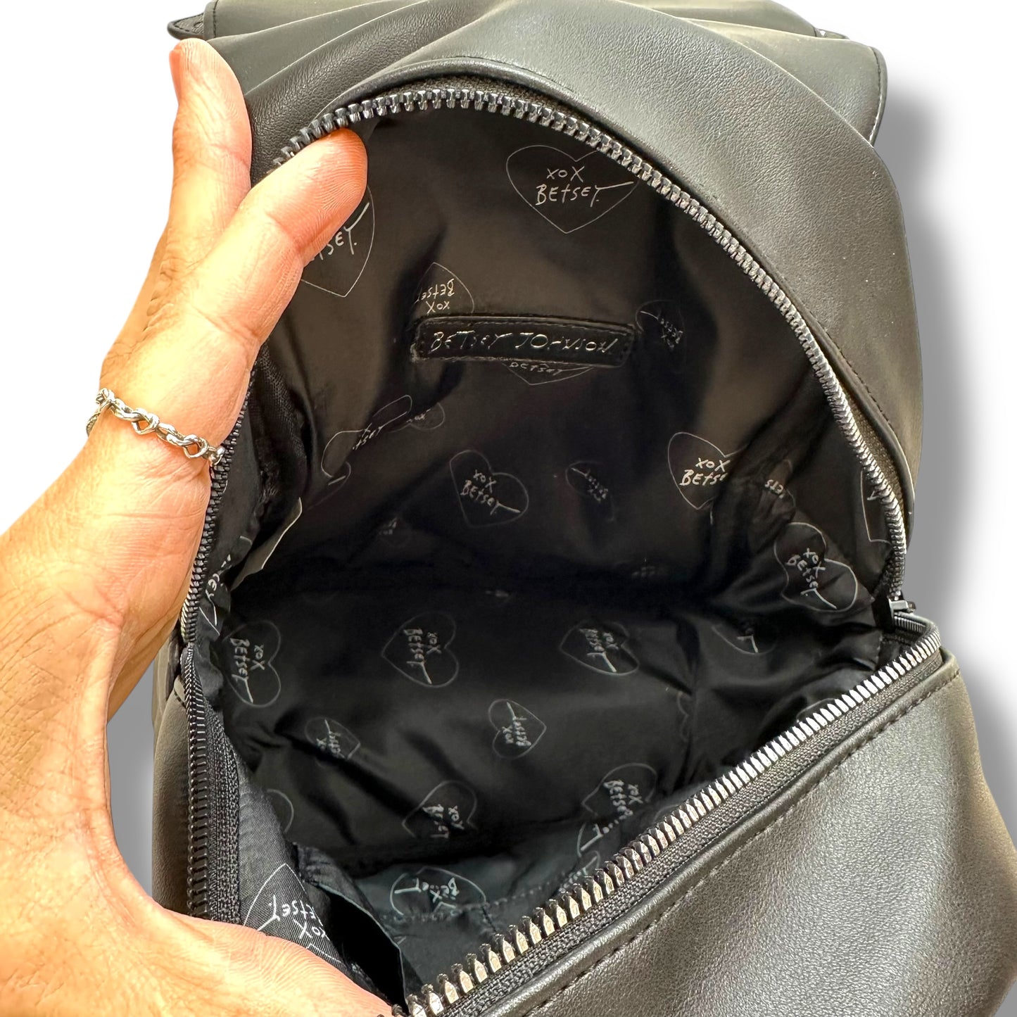 Backpack By Betsey Johnson, Size: Small