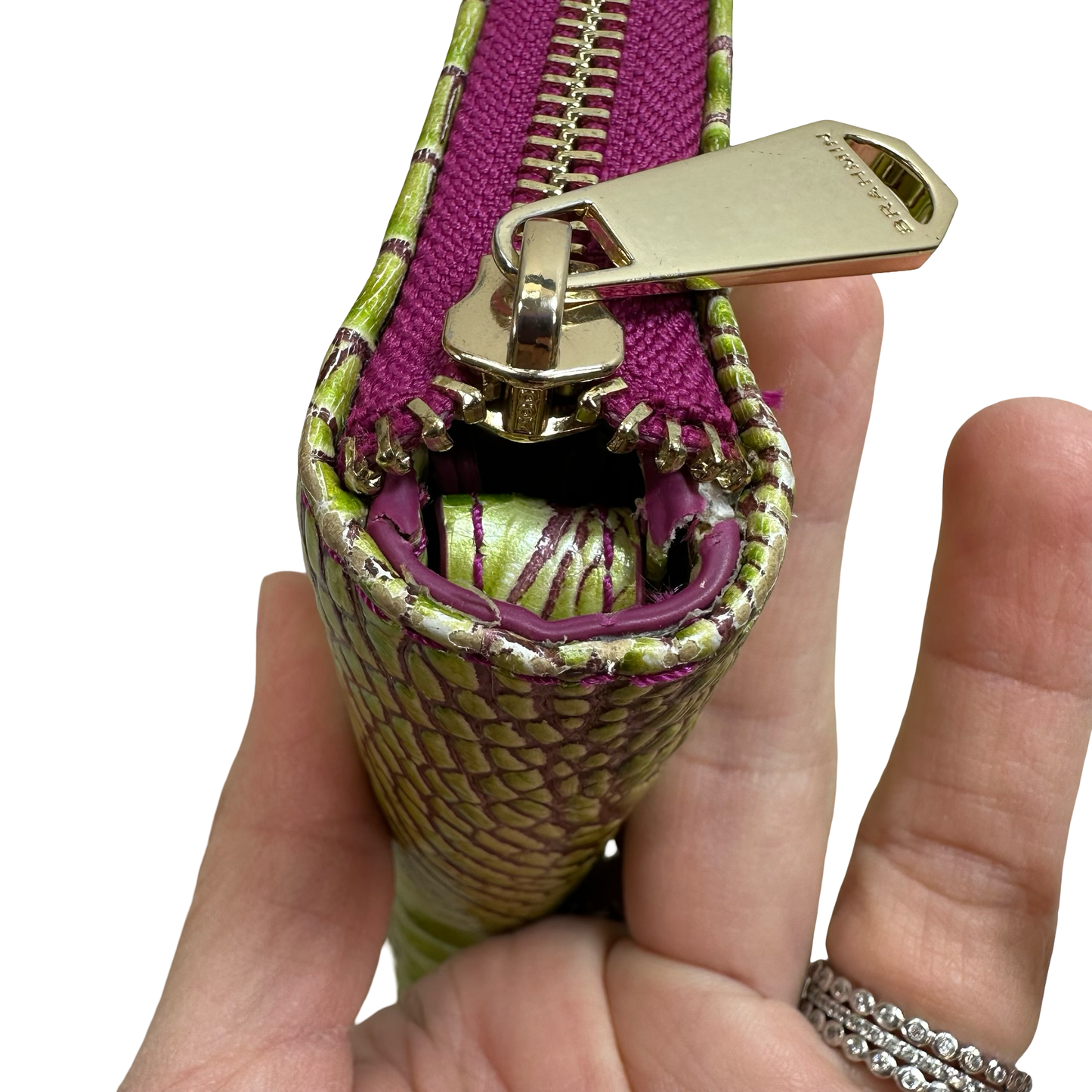 SKYLER clutch/wristlet in Limeade Melbourne Designer By Brahmin, Size: Medium